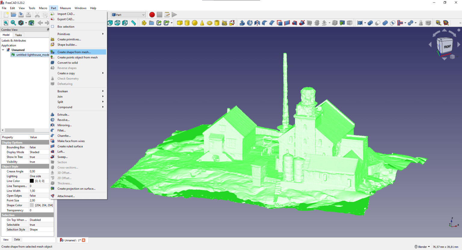 3D Model & Blender - Solid creation and calculation options