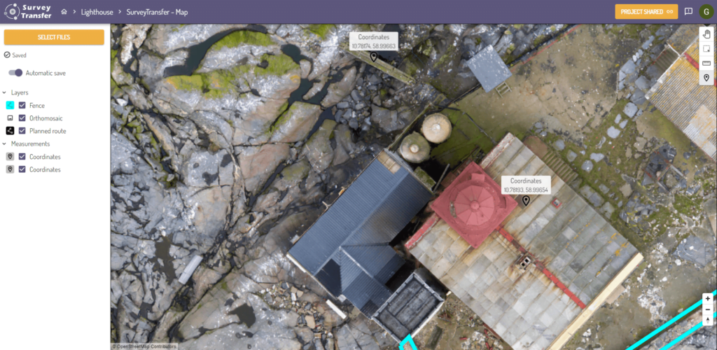 SurveyTransfer map measurement