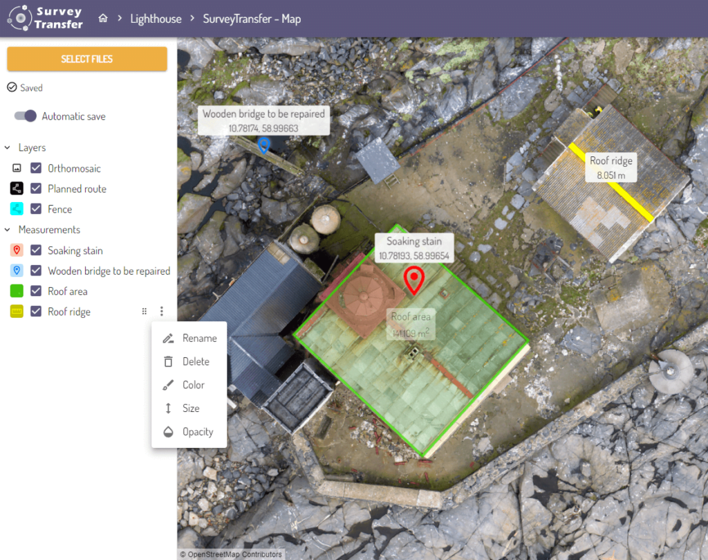 SurveyTransfer map measurement
