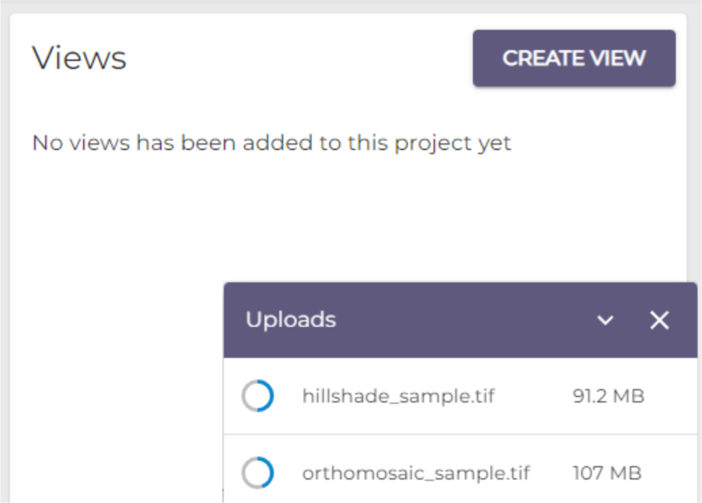 orthomosaic, DEM, and other raster files