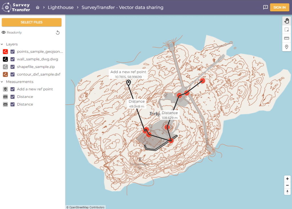 Sharing vector maps on the web with SurveyTransfer: sharing shapefiles, DXF, DWG and GeoJSON