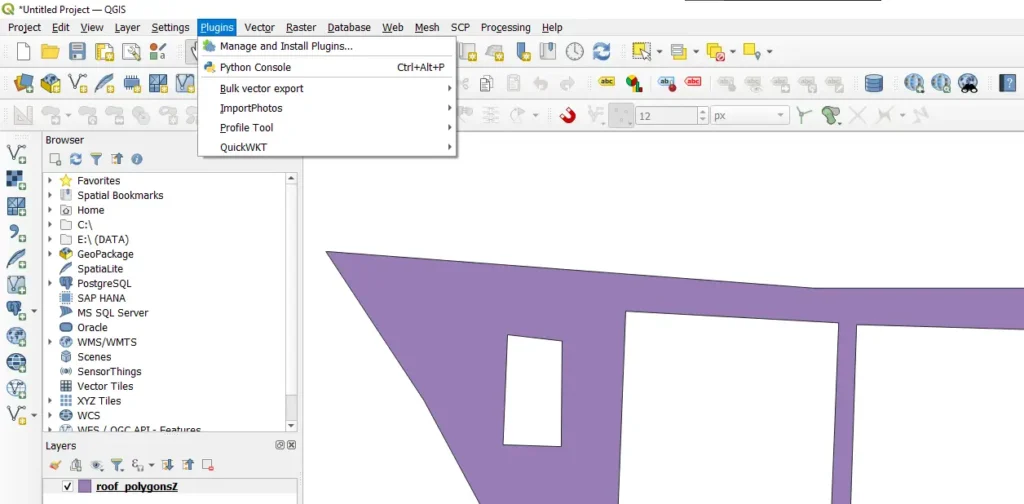 QGIS 3D area calculation