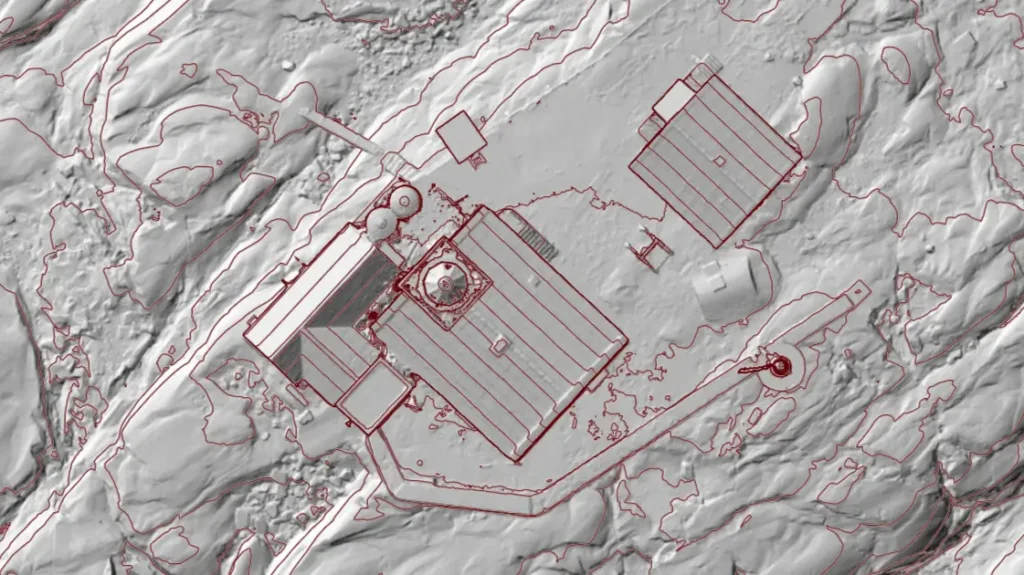Example of a Digital Terrain Model (DTM) in SurveyTransfer